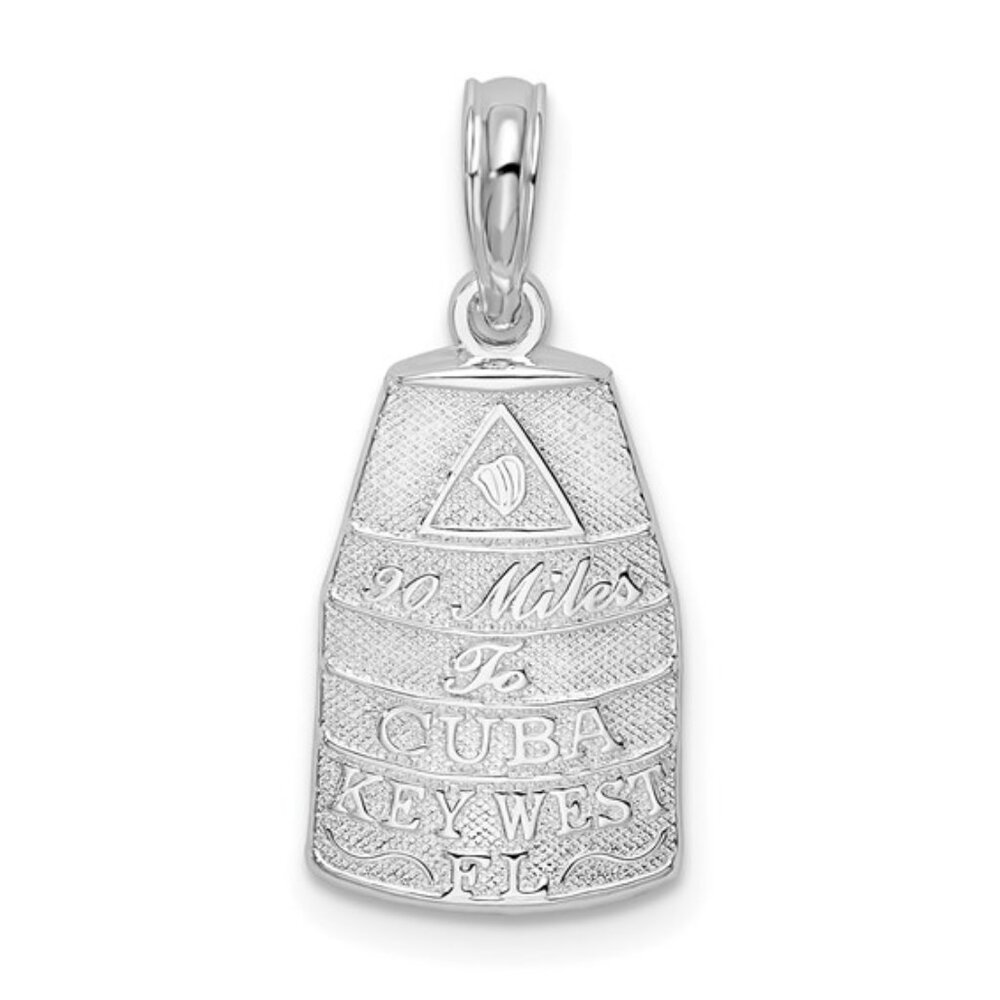 925 Sterling Silver Buoy Southern Most Point Key West Travel Charm Pendant small